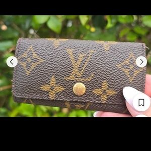 LOUIS VUITTON Monogram Multicles4 key holder Monogram canvas Brown